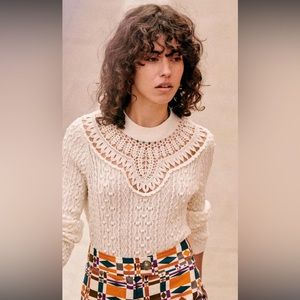 NWOT Sézane Alessandro Jumper in Cream - Size Medium